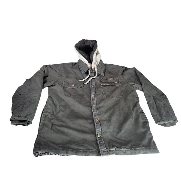 Dickies Other - Dickies Insulated Hooded Coat Men Sz 42-44 L Denim Utility Casual Workwear